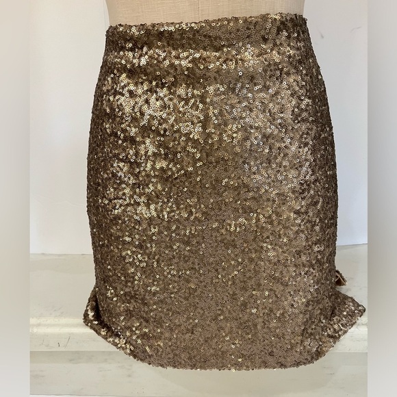 Champagne sparkly skirt semi used - Picture 1 of 5